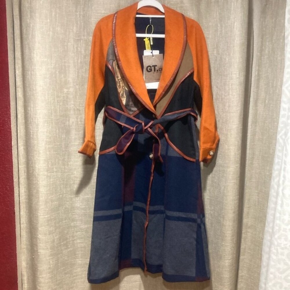 NEW GT. Cl 100% wool Trench Coat s size